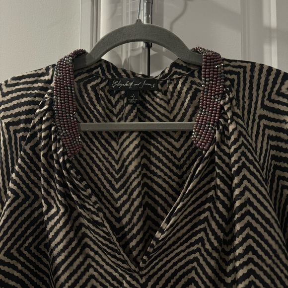 Elizabeth and James Silk Beaded Blouse - Picture 2 of 8